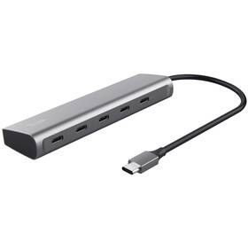 USB Hub Trust Halyx Aluminium USB-C/5x USB-C 3.2 Gen1 (25136) strieborný