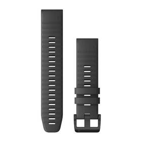 Remienok Garmin QuickFit 22, silikónový, tmavo šedý, čierna pracka (010-12863-22)