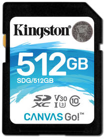 Pamäťová karta Kingston Canvas Go! SDXC 512GB UHS-I U3 (90R/45W) (SDG/512GB)