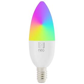 Inteligentná žiarovka IMMAX NEO SMART LED E14 6W RGB+CCT farebná a biela, stmievateľná, WiFi (07716L)