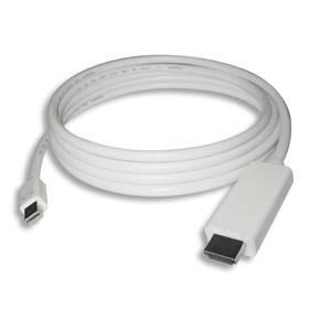 Kábel PremiumCord Mini DisplayPort / HDMI, M/M, 1m (kportadmk01-01) biely