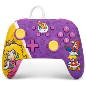 Gamepad PowerA Enhanced Wired pre Nintendo Switch - Princess Peach Battle (NSGP0092-01)