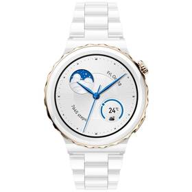 Inteligentné hodinky Huawei Watch GT3 Pro 43 mm - Gold Bezel White Ceramic Case + White Ceramic Strap (55028824)
