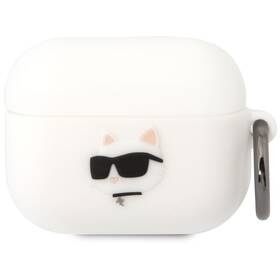 Puzdro Karl Lagerfeld 3D Logo NFT Choupette Head na Airpods Pro (KLAPRUNCHH) biele