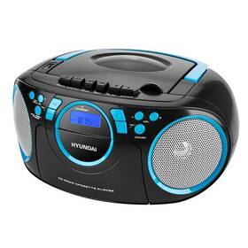 Rádiomagnetofón s CD Hyundai TRC 788 AUBBL čierny/modrý