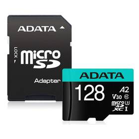 Pamäťová karta ADATA Premier Pro MicroSDXC 128GB (100R/80W) + adaptér (AUSDX128GUI3V30SA2-RA1)