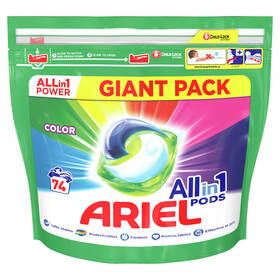 Kapsuly na pranie Ariel gelové kapsle Color 74ks