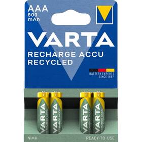 Batéria nabíjacia Varta Recycled HR03, AAA, 800mAh, Ni-MH, blister 4ks (56813101404)