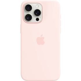 Apple Silicone Case s MagSafe pro iPhone 15 Pro Max - světle růžový
