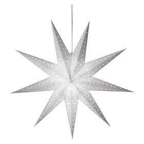 LED dekorácie EMOS vianočná hviezda papierová závesná, 60 cm, vnútorná (DCAZ09)