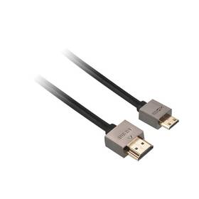 Kábel GoGEN HDMI/HDMI mini, 1,5m, v1.4, pozlátený, High speed, s ethernetom (GOGMINHDMI150MM01) čierny - rozbalený - 24 mesiacov záruka