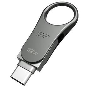 USB flashdisk Silicon Power Mobile C80 32 GB (SP032GBUC3C80V1S) strieborný