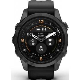 Inteligentné hodinky Garmin epix Pro (Gen 2) Sapphire - 42 mm - Titan Carbon Grey / Black Silicone Band (010-02802-15)