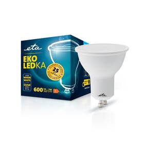 LED žiarovka ETA EKO LEDka bodová 7W, GU10, teplá bílá (ETAGU10W7WW01)