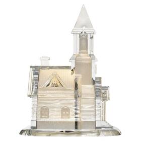 LED dekorácie EMOS kostol akrylový, 21 cm, 3x AAA, vnútorná, teplá biela (DCLW06)