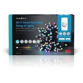 Vianočné osvetlenie Nedis SmartLife LED, Wi-Fi, RGB, 84 LED, 10 m, Android / IOS (WIFILX01C84)
