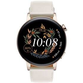 Inteligentné hodinky Huawei Watch GT 3 42mm (Elegant) - Light Gold + White Leather Strap (55027150)