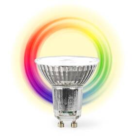Inteligentná žiarovka Nedis SmartLife bodová, Wi-Fi, GU10, 345 lm, 4.9 W, RGB / Teplá - studená biela (WIFILRC10GU10)