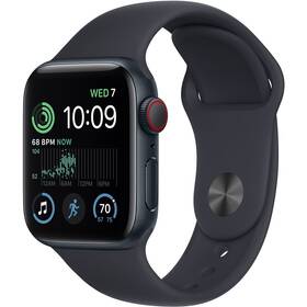 Inteligentné hodinky Apple Watch SE 2022 GPS + Cellular 44mm puzdro z tmavého atramentového hliníka - tmavo atramentový športový remienok (MNPY3CS/A)