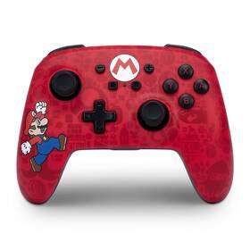 Gamepad PowerA Enhanced Wireless Controller - Nintendo Switch - Super Mario Here We Go (1525741-01) červený