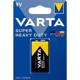 Batérie zinkovo-uhlíková Varta Super Heavy Duty 9V, 6F22, blister 1ks (2022101411)