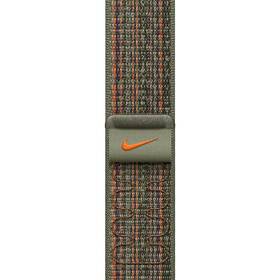 Remienok Apple 41mm sekvojově zelený/oranžový provlékací sportovní  Nike (MTL33ZM/A)