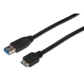 Kábel Digitus USB 3.0 / USB Micro B, 1m (AK-300116-010-S) čierny