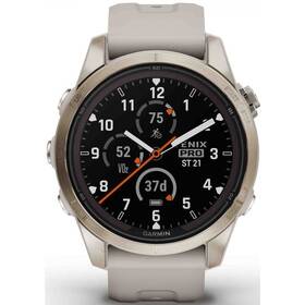 Inteligentné hodinky Garmin fenix 7S Pro Sapphire Solar - Soft Gold / Light Sand Silicone Band (010-02776-15)