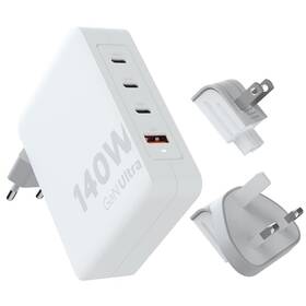 Nabíjačka do siete Xtorm GaN Ultra Travel 140 W + USB-C kábel (XVC2140) biela