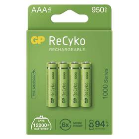 Batéria nabíjacia GP ReCyko, HR03, AAA, 950mAh, NiMH, krabička 4ks (B21114)