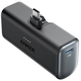 Powerbank Anker Nano, 5000 mAh, 22,5W, USB-C (A1653H11) čierna/sivá