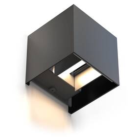 Nástenné svietidlo Hama SMART WiFi, štvorcové, 10 cm, IP44 (176606) čierne