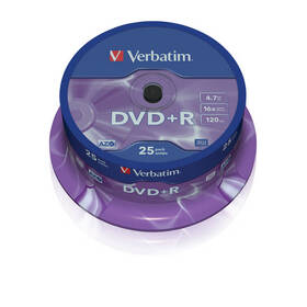 Disk Verbatim DVD+R 4,7GB, 16x, 25cake (43500)