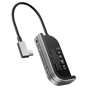 USB Hub Baseus USB-C/USB, HDMI, SD, micro SD, USB-C PD, 3,5mm jack (CAHUB-WJ0G) sivý