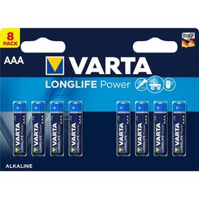 Batéria alkalická Varta Longlife Power AAA, LR03, blister 8ks (4903121418)