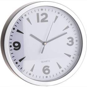 Nástenné hodiny HOME DECOR 20 cm strieborné/biele