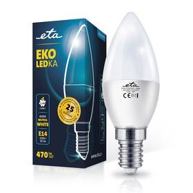 LED žiarovka ETA EKO LEDka svíčka 5,5W, E14, neutrální bílá (ETAC37W55NW01)