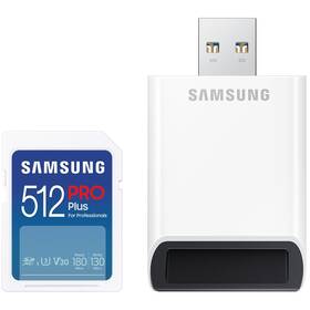 Pamäťová karta Samsung SDXC PRO+ 512GB UHS-I U3 (180R/130W) + USB adaptér (MB-SD512SB/WW)
