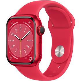 Inteligentné hodinky Apple Watch Series 8 GPS + Cellular 45mm puzdro z hliníka (PRODUCT)RED - (PRODUCT)RED športový remienok (MNKA3CS/A)
