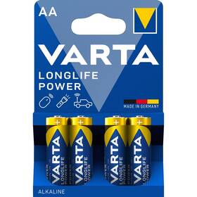 Batéria alkalická Varta Longlife Power AA, LR06, blister 4ks (4906121414)