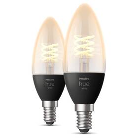 Inteligentná žiarovka Philips Hue Bluetooth, filament, 4,5W, E14, White, 2ks (8719514302211)
