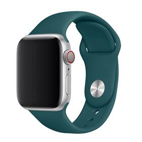 Remienok FIXED Silicone Strap na Apple Watch 42/44/45 mm - tmavo zelený (FIXSST-434-DRGRE)