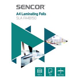 Laminovacie fólie Sencor SLA FA4B150 A4, 150mic, 100ks (45007724)
