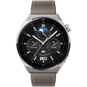 Inteligentné hodinky Huawei Watch GT3 Pro 46 mm - Light Titanium Case + Gray Leather Strap (55028467)