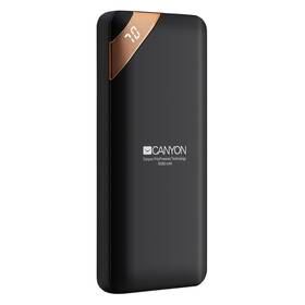 Powerbank Canyon PB-102, 10000 mAh, USB-C, s digitálnym displejom (CNE-CPBP10B) čierna