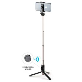 Selfie tyč FIXED Snap Lite s tripodem a bezdrátovou spouští (FIXSS-SNL-BK) čierna