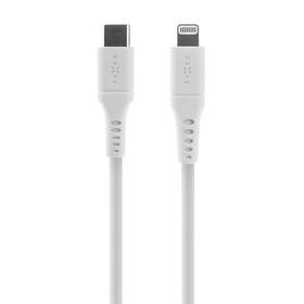 Kábel FIXED Liquid silicone USB-C/Lightning s podporou PD, MFi, 1,2m (FIXDLS-CL12-WH) biely