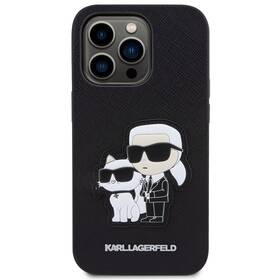 Kryt na mobil Karl Lagerfeld PU Saffiano Karl and Choupette NFT na Apple iPhone 14 Pro (KLHCP14LSANKCPK) čierny