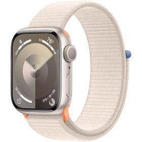 Inteligentné hodinky Apple Watch Series 9 GPS 41mm pouzdro z hvezdně bílého hliníku - hvězdně bílý provlékací sportovní řemínek (MR8V3QC/A)