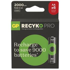 Batéria nabíjacia GP ReCyko Pro AA (HR6), 6 ks (B2620V)